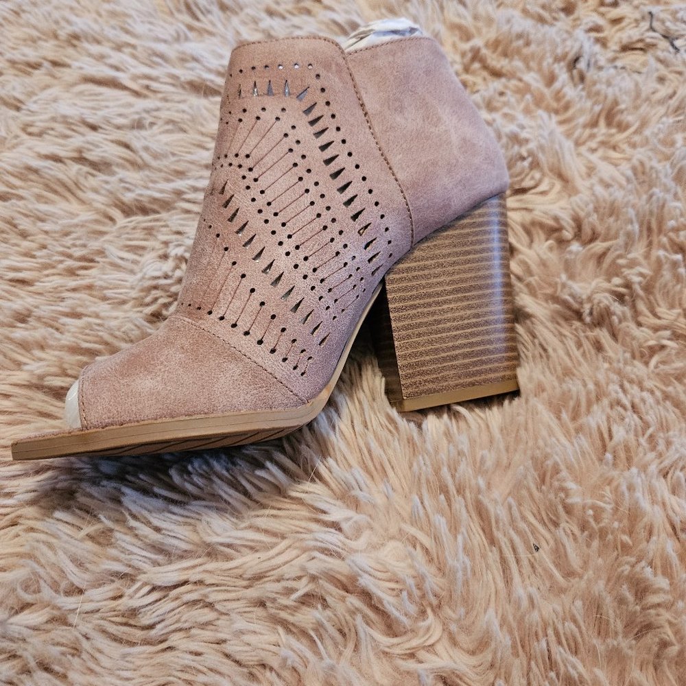 Faux leather boots